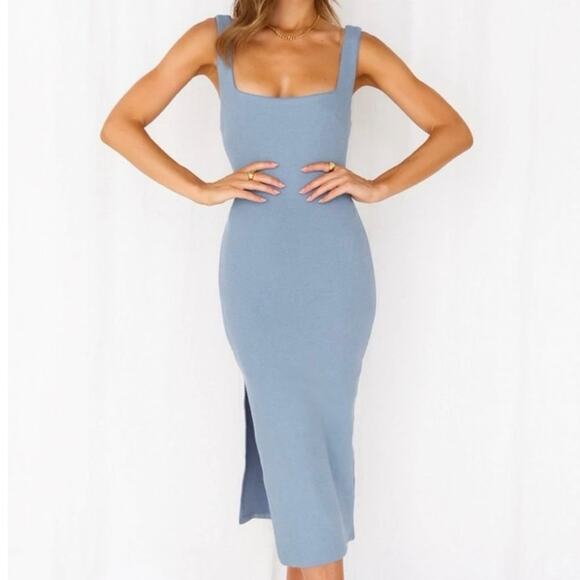 Hello Molly "From Zero" Midi Dress in Ocean Blue XL EUC - Picture 2 of 9